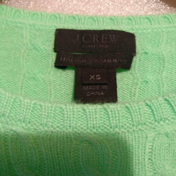 650cad J.Crew Collection pure ITALIAN CASHMERE Fisherman Sweater Cable Rib knit - Picture 5 of 8